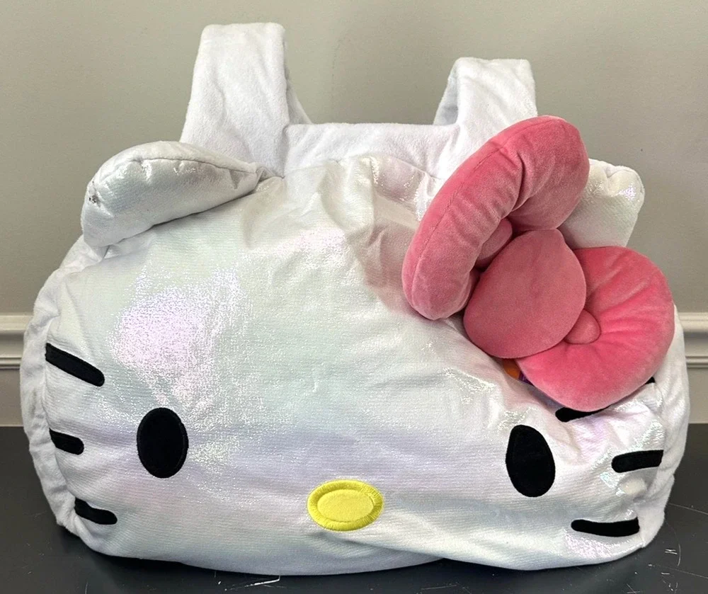 Jazwares Hello Kitty Costume Girls One Size White Plush Fleece Bow Sleeveless
